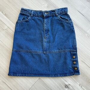 sierra west 80s jean mini skirt